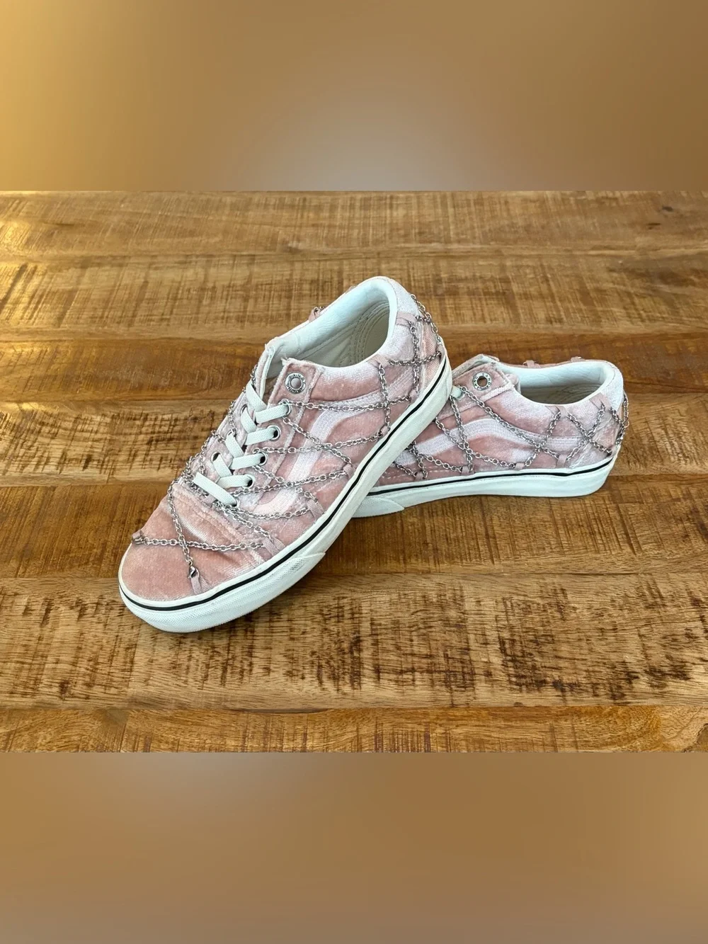 Vans x Sandy Liang Old Skool Velvet Chain Rivington Sneakers